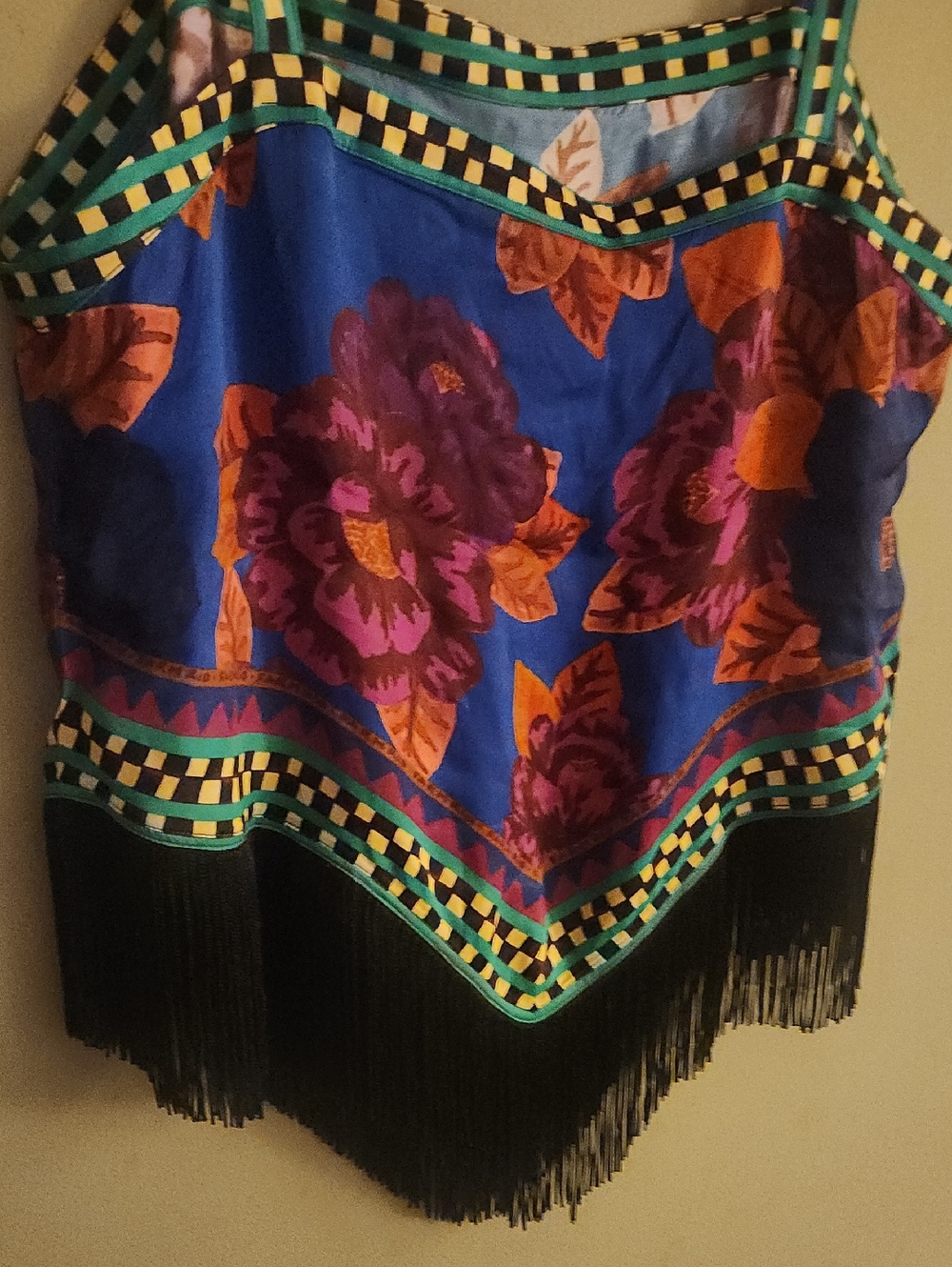 Farm Rio Fringed Tank Top Size Large - Picture 10 of 16